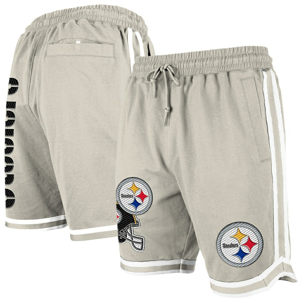 Pittsburgh Steelers New Era Stone Multi Patch Shorts Light Beige