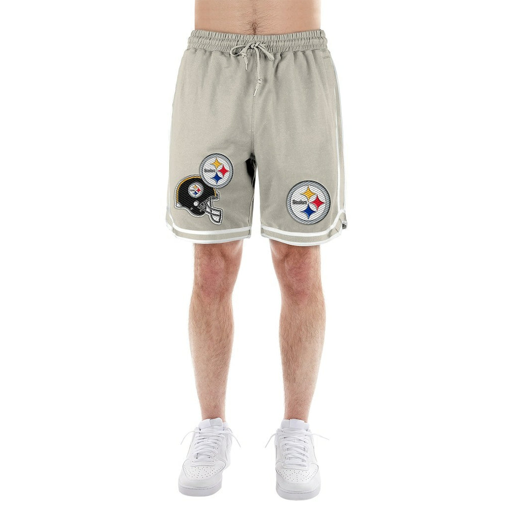 Pittsburgh Steelers New Era Stone Multi Patch Shorts Light Beige