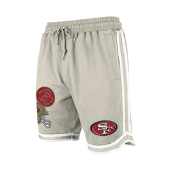 San Francisco 49ers New Era Stone Multi Patch Shorts Light Beige
