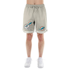 Miami Dolphins New Era Stone Multi Patch Shorts Light Beige