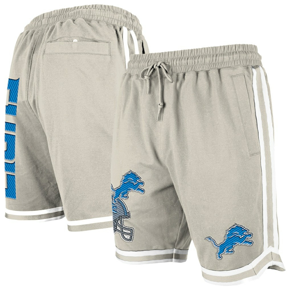 Detroit Lions New Era Stone Multi Patch Shorts Light Beige