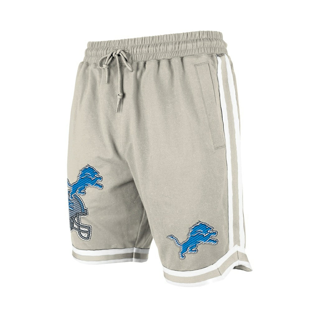Detroit Lions New Era Stone Multi Patch Shorts Light Beige