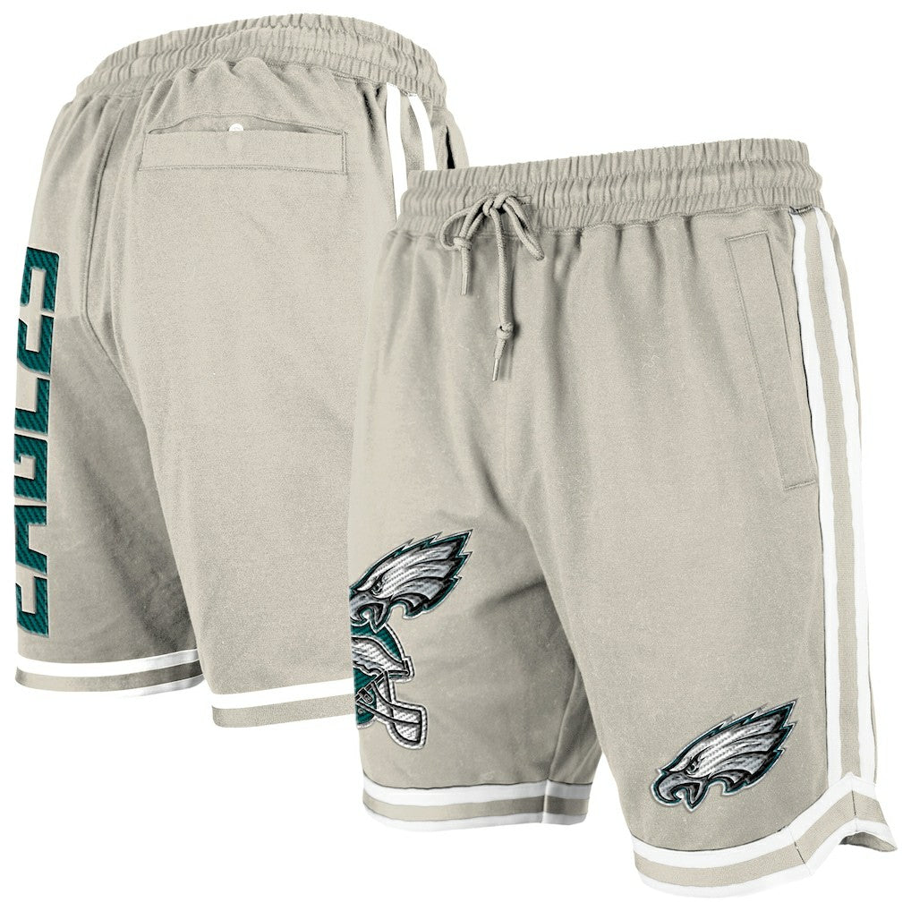 Philadelphia Eagles New Era Stone Multi Patch Shorts Light Beige