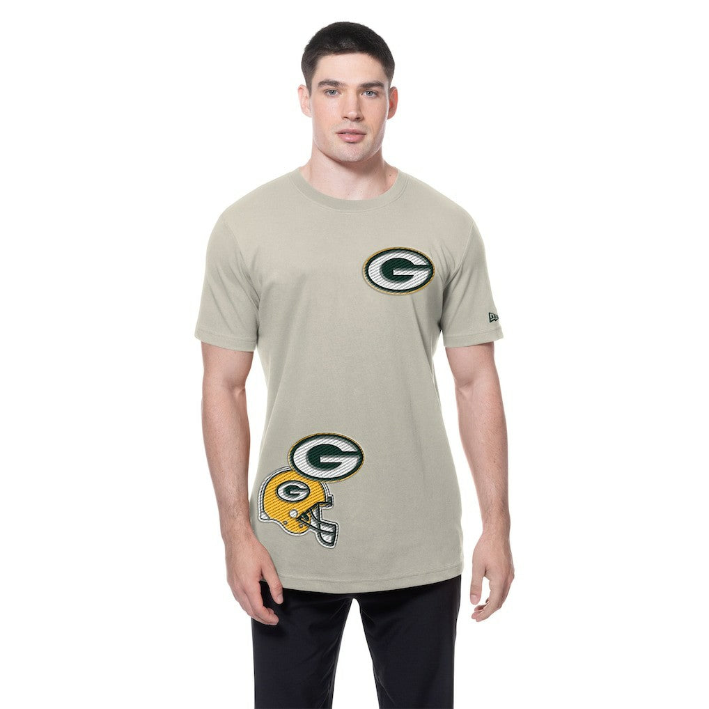 Green Bay Packers New Era Multi Patch T-Shirt Light Beige