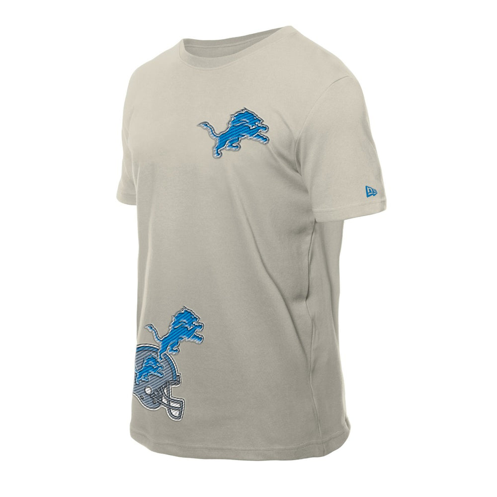 Detroit Lions New Era Multi Patch T-Shirt Light Beige