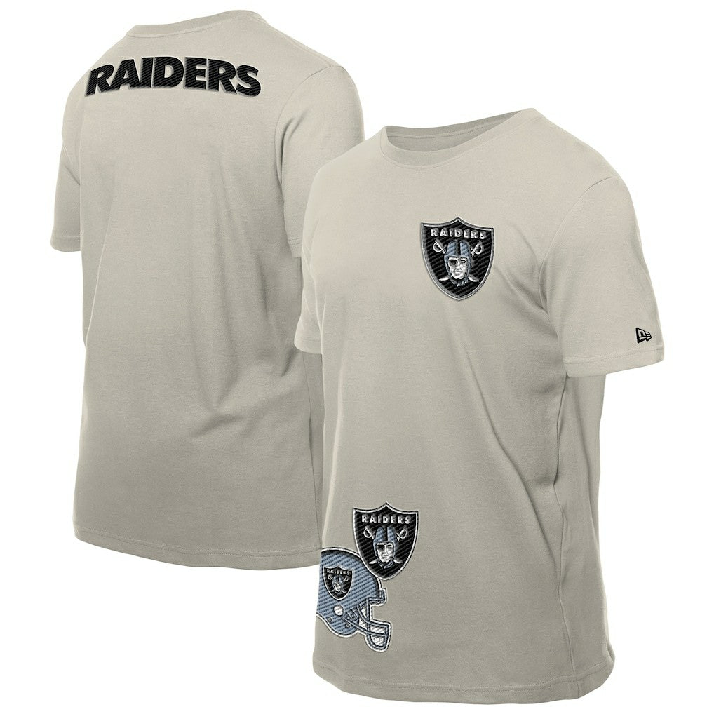 Las Vegas Raiders New Era Multi Patch T-Shirt Light Beige