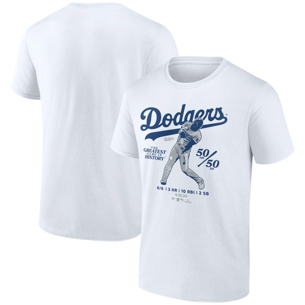Shohei Ohtani Los Angeles Dodgers 6 for 6 T-Shirt - White T-shirts