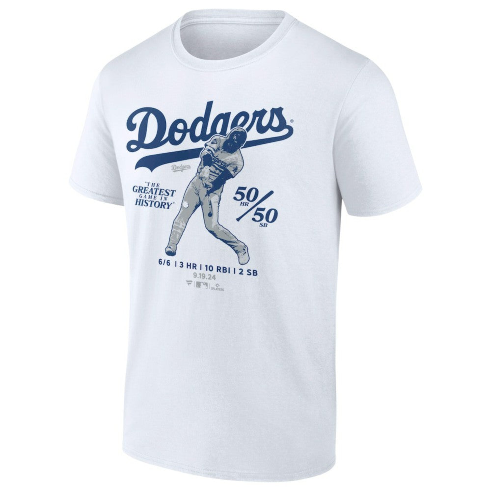 Shohei Ohtani Los Angeles Dodgers 6 for 6 T-Shirt - White T-shirts