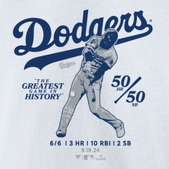 Shohei Ohtani Los Angeles Dodgers 6 for 6 T-Shirt - White T-shirts