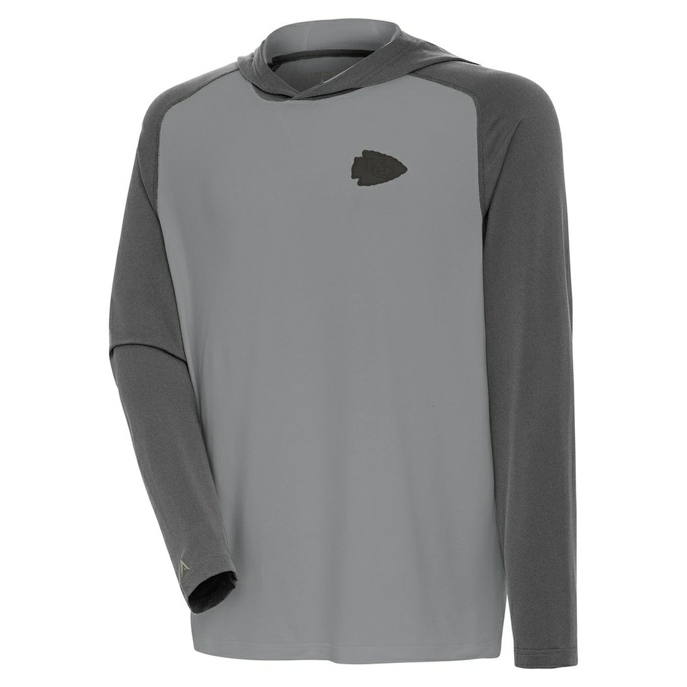 Kansas City Chiefs Antigua Tonal Intrepid Pullover Hoodie - Gray