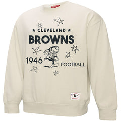Cleveland Browns Women's Shooting Stars Pullover Sweatshirt Cream