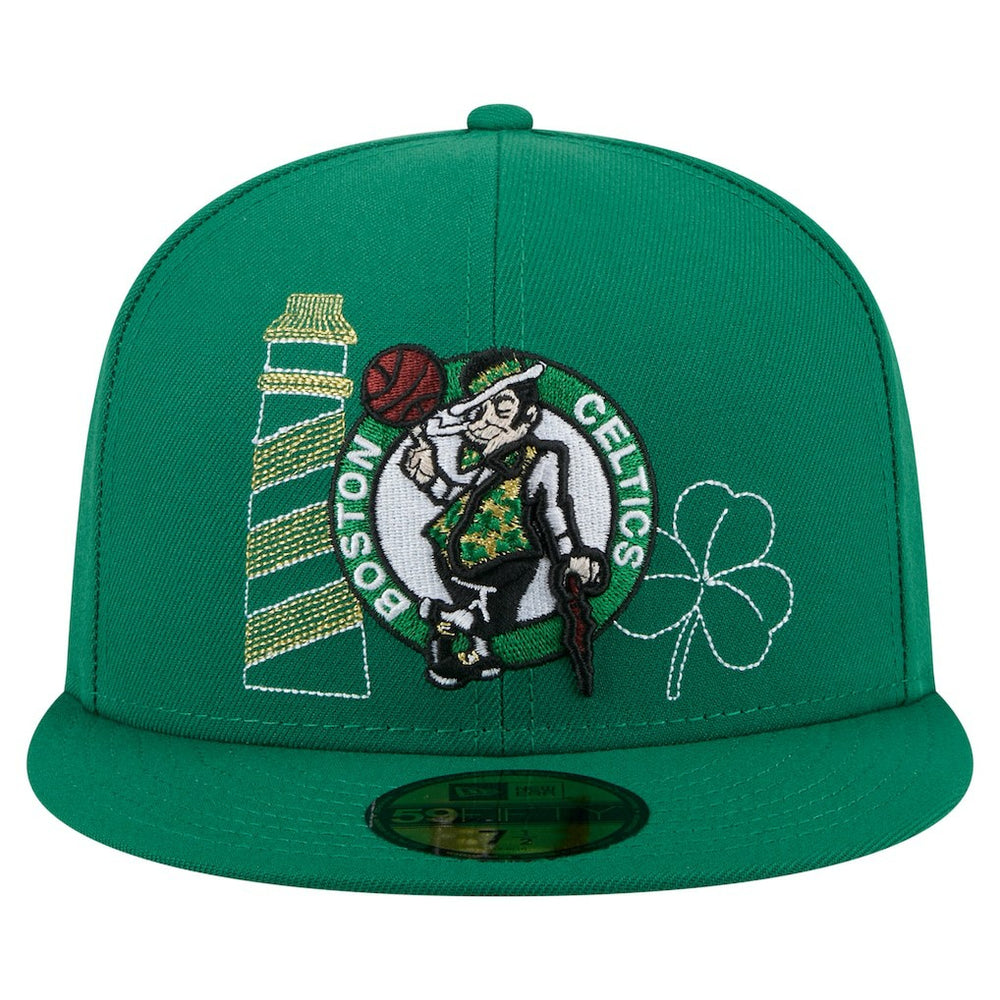 Boston Celtics State Stitch 59FIFTY Fitted Hat Kelly Green