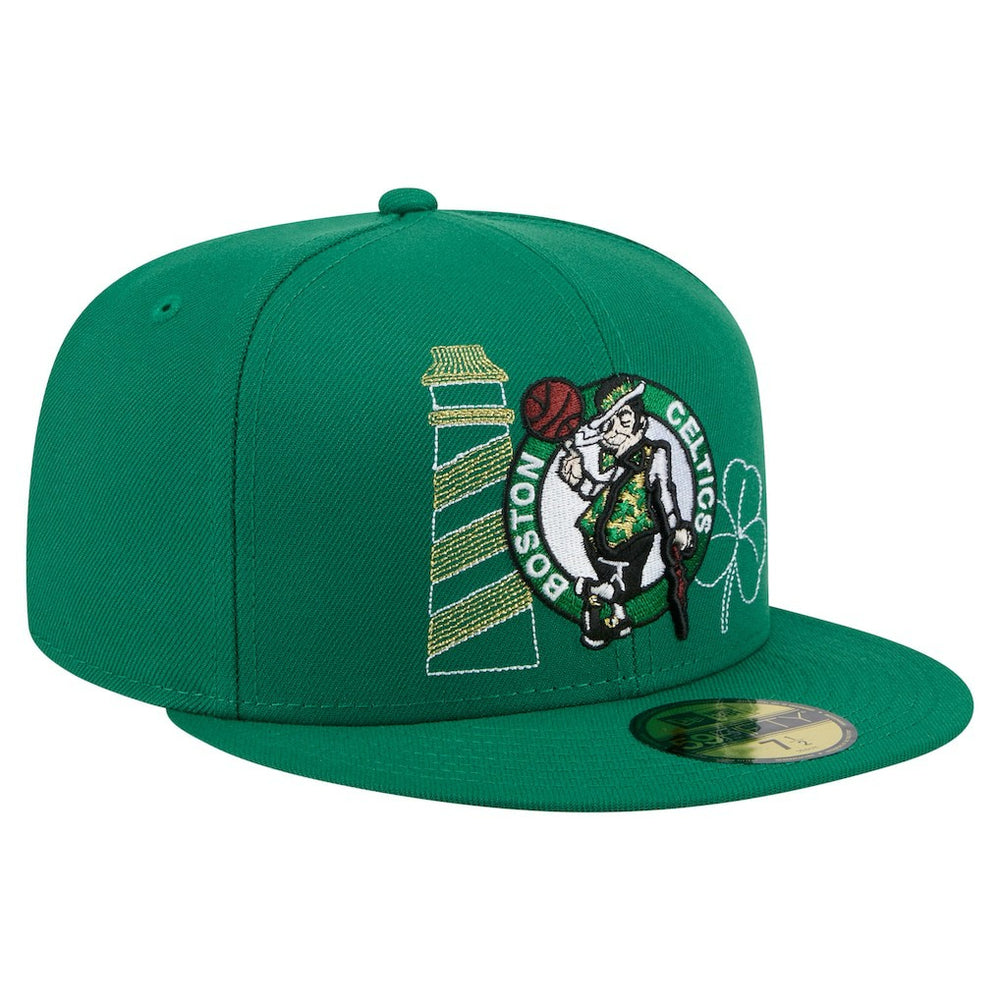 Boston Celtics State Stitch 59FIFTY Fitted Hat Kelly Green
