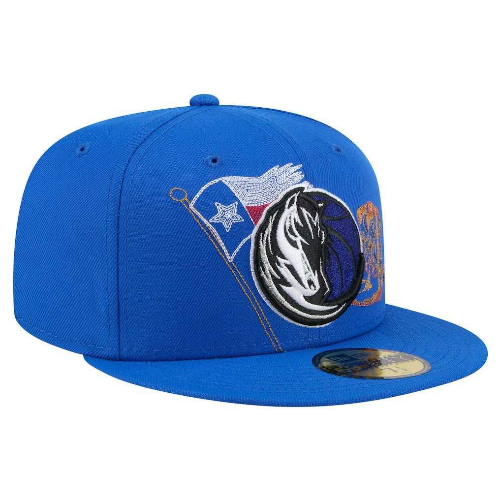 Dallas Mavericks State Stitch 59FIFTY Fitted Hat Blue