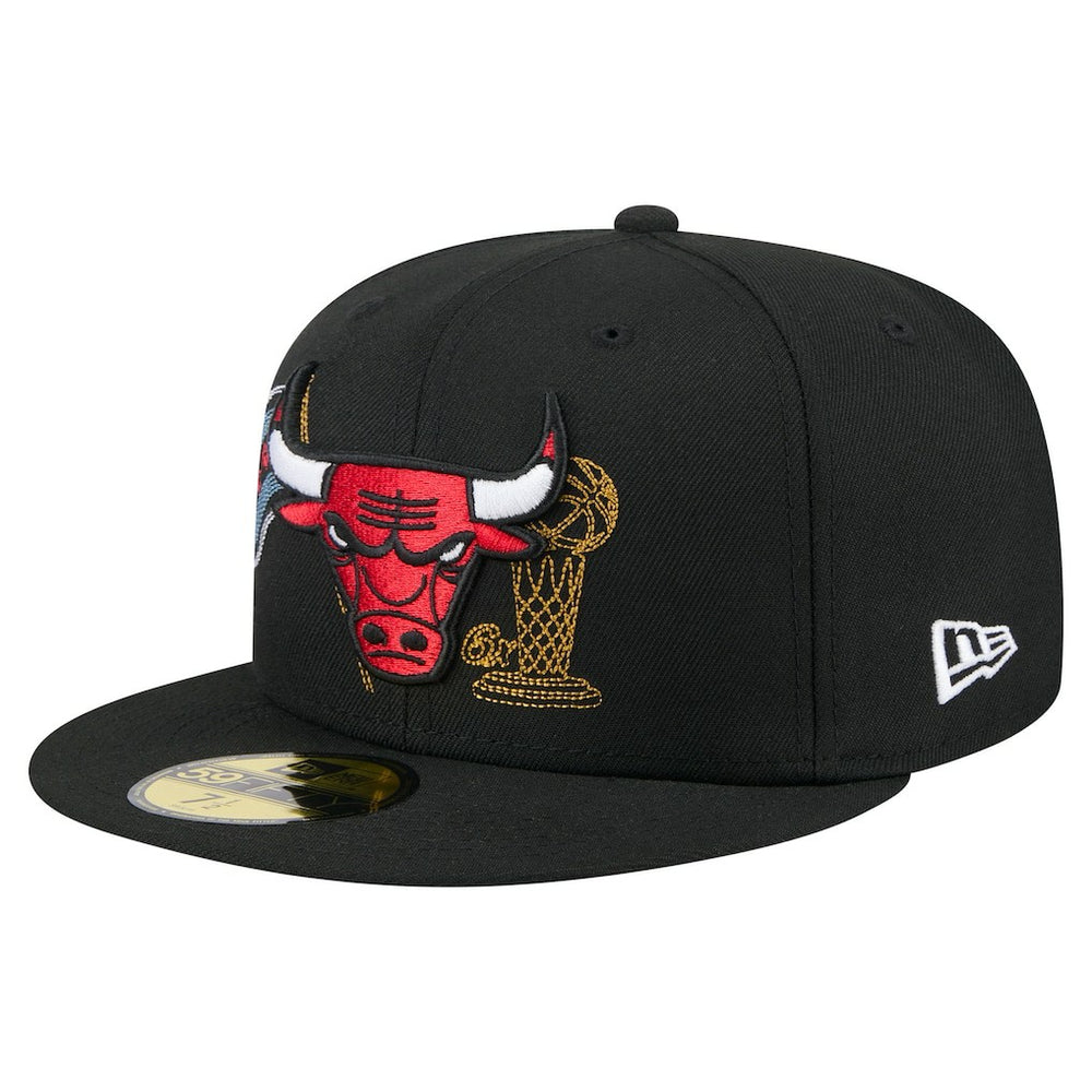 Chicago Bulls State Stitch 59FIFTY Fitted Hat Black
