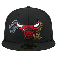 Chicago Bulls State Stitch 59FIFTY Fitted Hat Black
