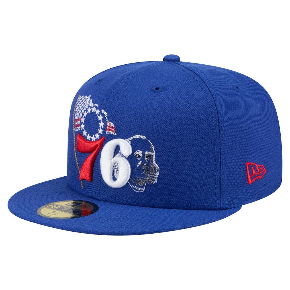 Philadelphia 76ers State Stitch 59FIFTY Fitted Hat Royal