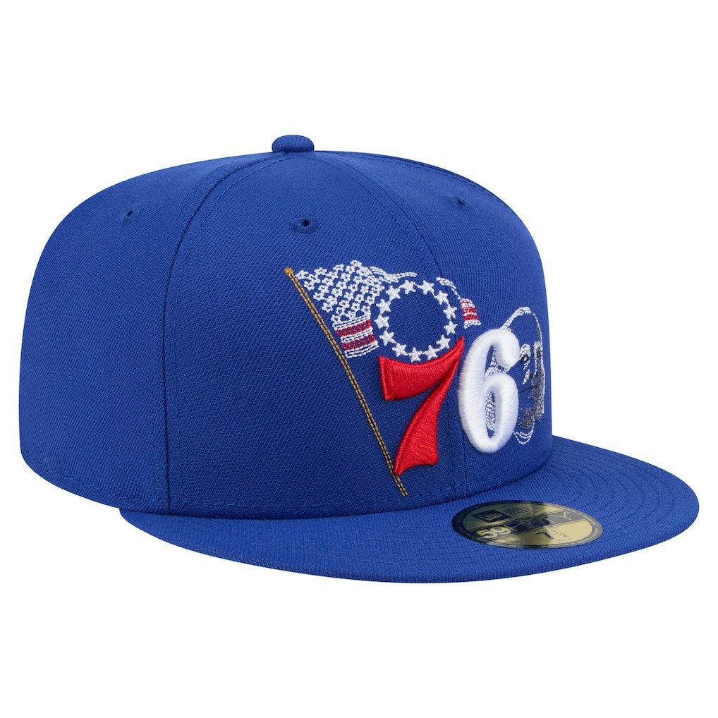 Philadelphia 76ers State Stitch 59FIFTY Fitted Hat Royal