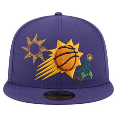 Phoenix Suns State Stitch 59FIFTY Fitted Hat Purple
