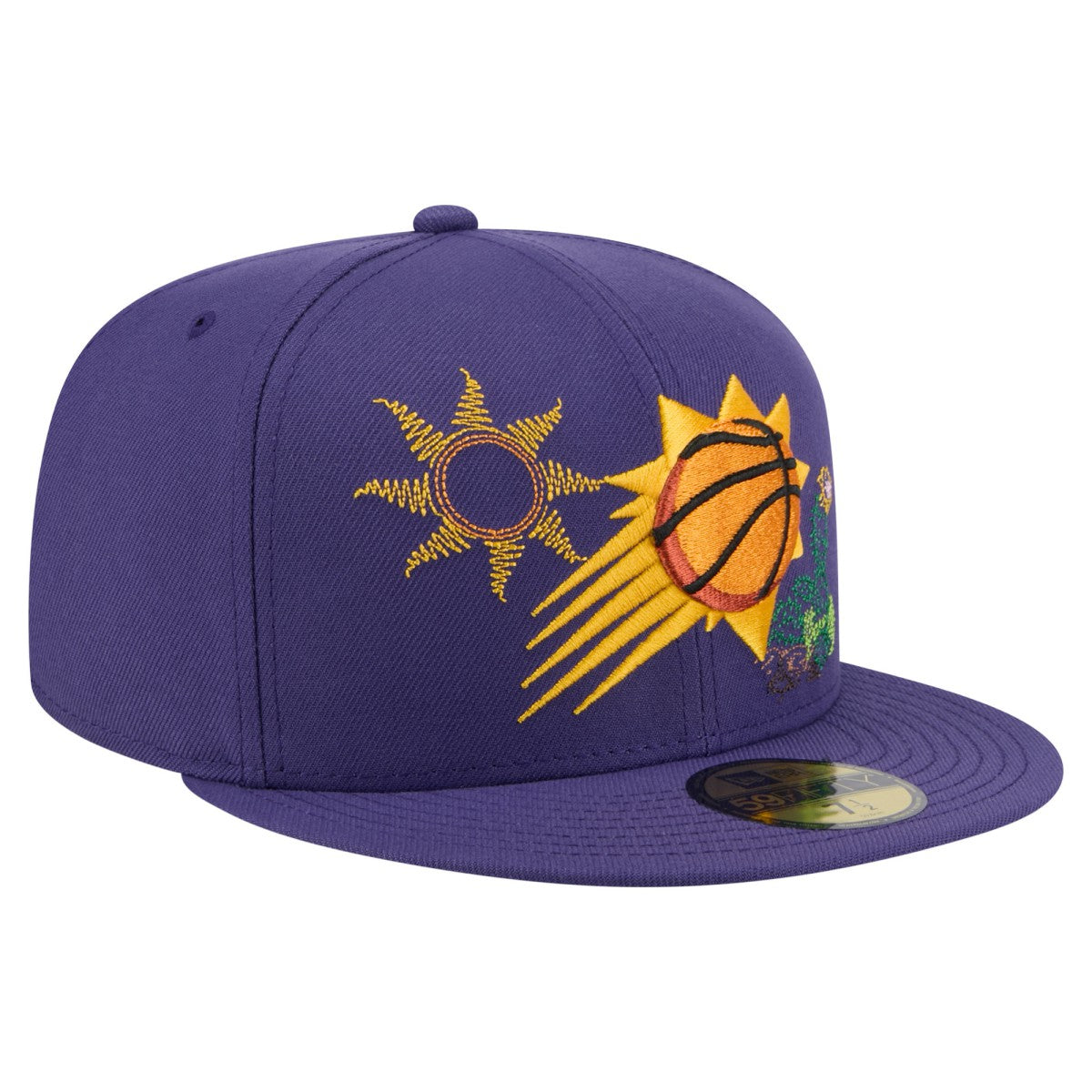 Phoenix Suns State Stitch 59FIFTY Fitted Hat Purple