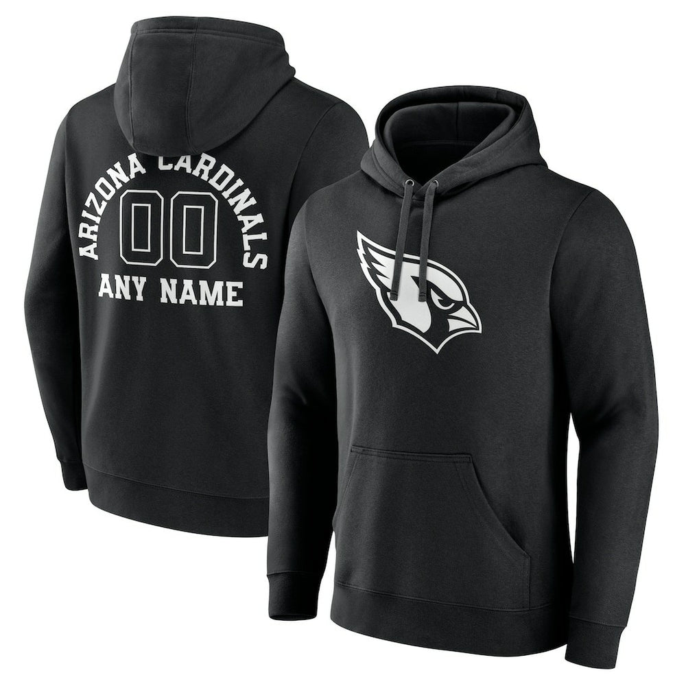 Arizona Cardinals Personalized Name & Number Pullover Hoodie Black