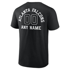 Atlanta Falcons Personalized Name & Number Monochrome T-Shirt Black