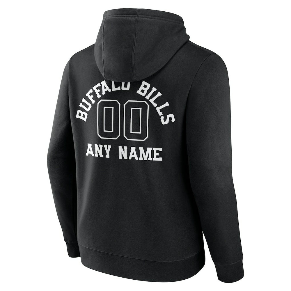 Buffalo Bills Personalized Name & Number Pullover Hoodie Black