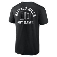 Buffalo Bills Personalized Name & Number Monochrome T-Shirt Black