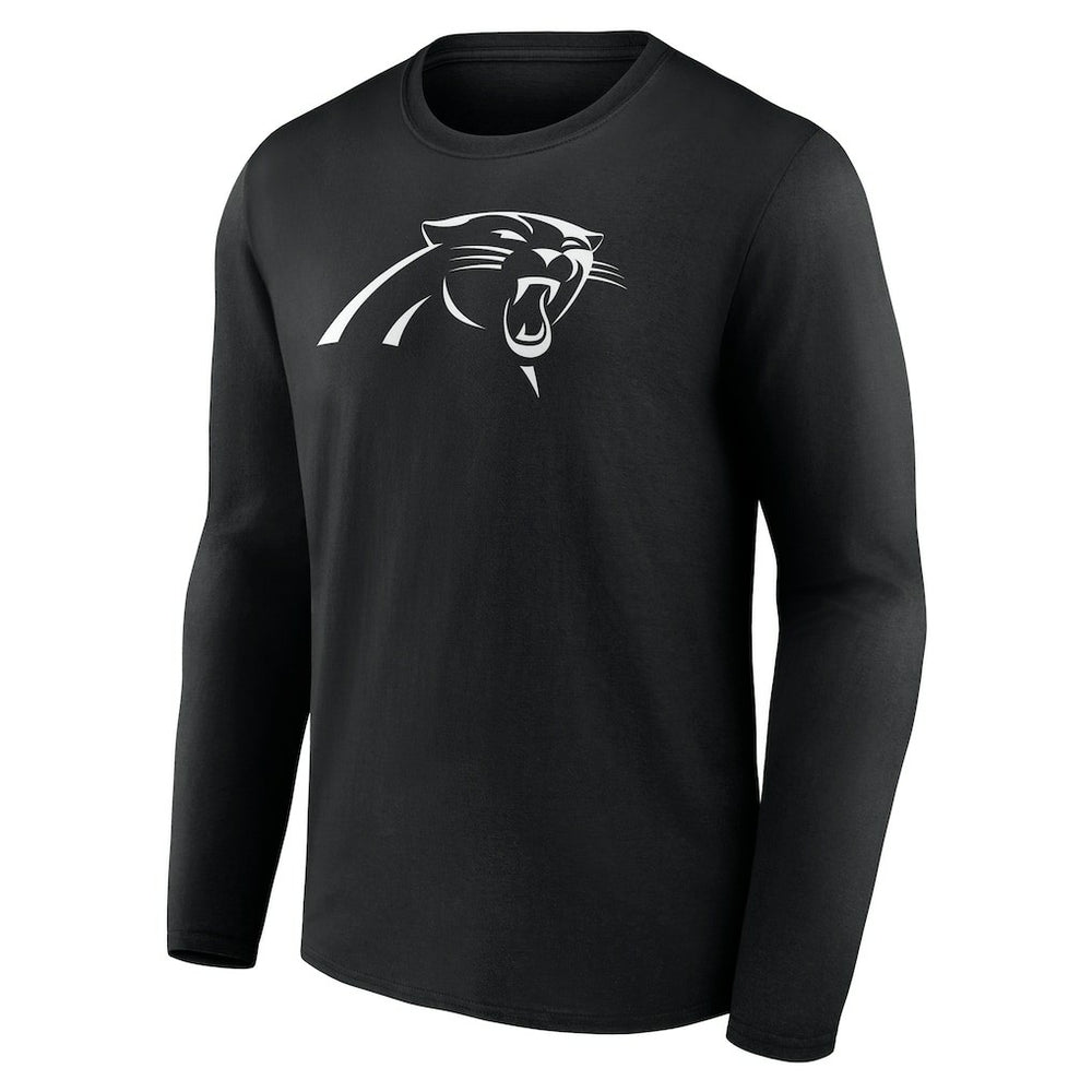 Carolina Panthers Personalized Name & Number Monochrome Long Sleeve T-Shirt Black