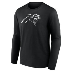 Carolina Panthers Personalized Name & Number Monochrome Long Sleeve T-Shirt Black