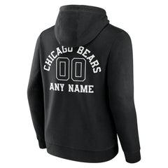 Chicago Bears Personalized Name & Number Pullover Hoodie Black