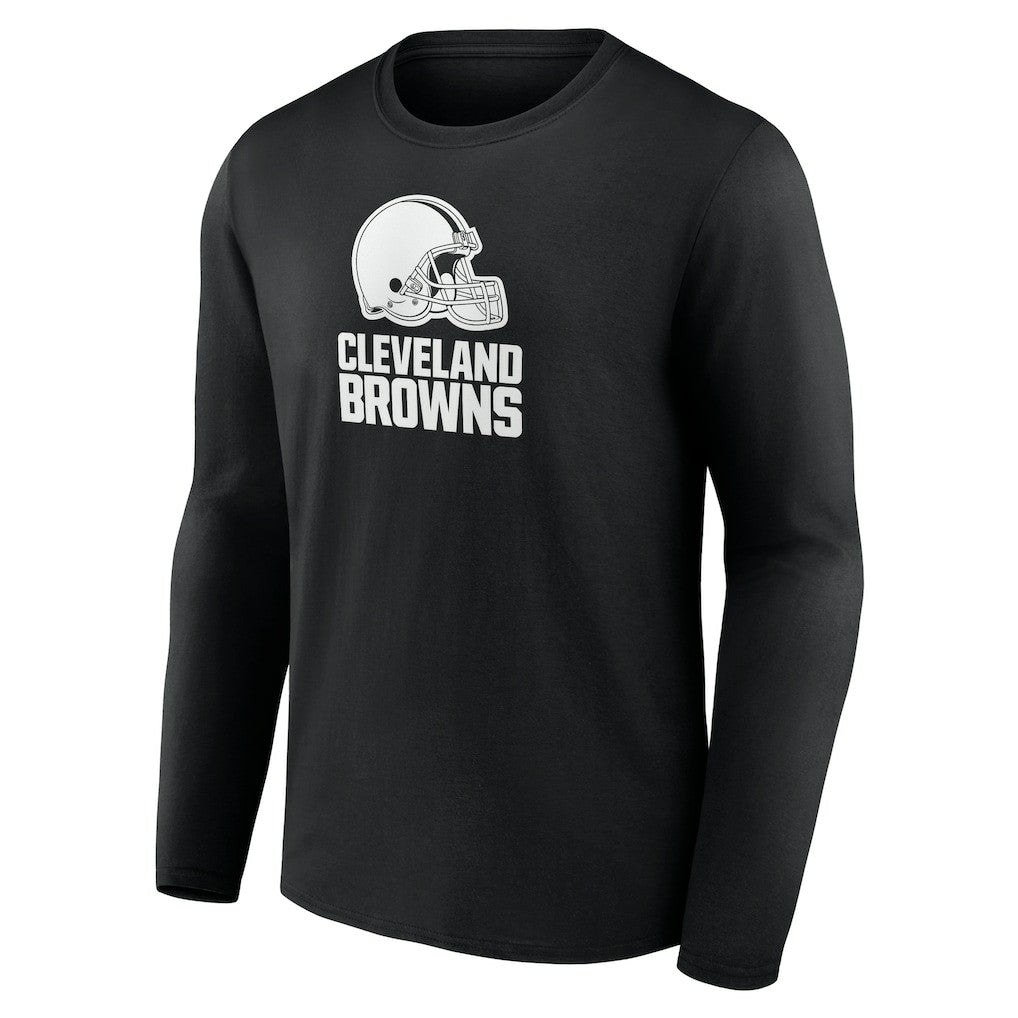 Cleveland Browns Personalized Name & Number Monochrome Long Sleeve T-Shirt Black