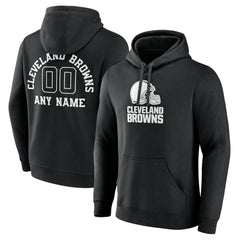 Cleveland Browns Personalized Name & Number Pullover Hoodie Black