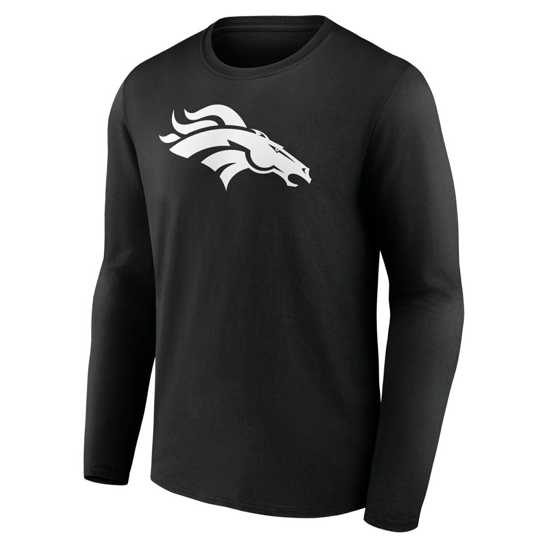 Denver Broncos Personalized Name & Number Monochrome Long Sleeve T-Shirt Black
