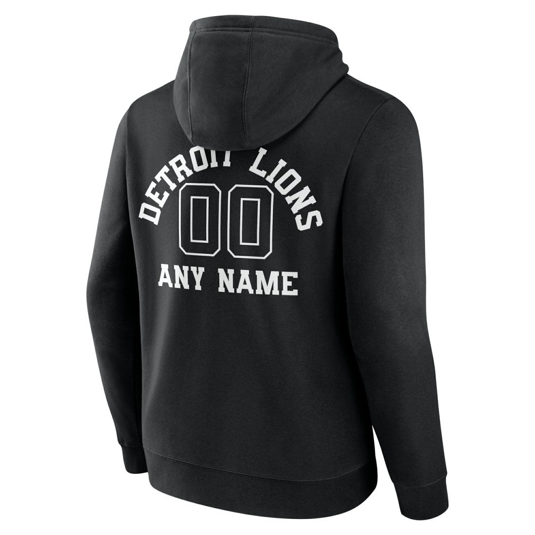 Detroit Lions Personalized Name & Number Pullover Hoodie Black