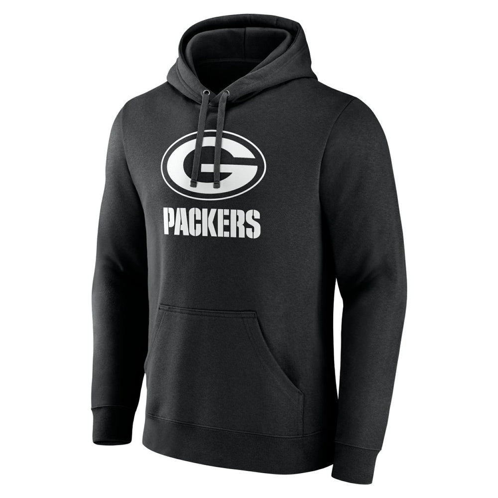 Green Bay Packers Personalized Name & Number Pullover Hoodie Black