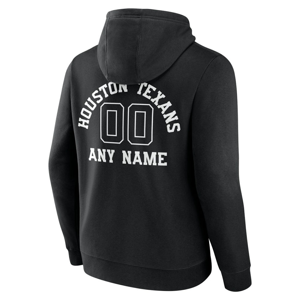 Houston Texans Personalized Name & Number Pullover Hoodie Black