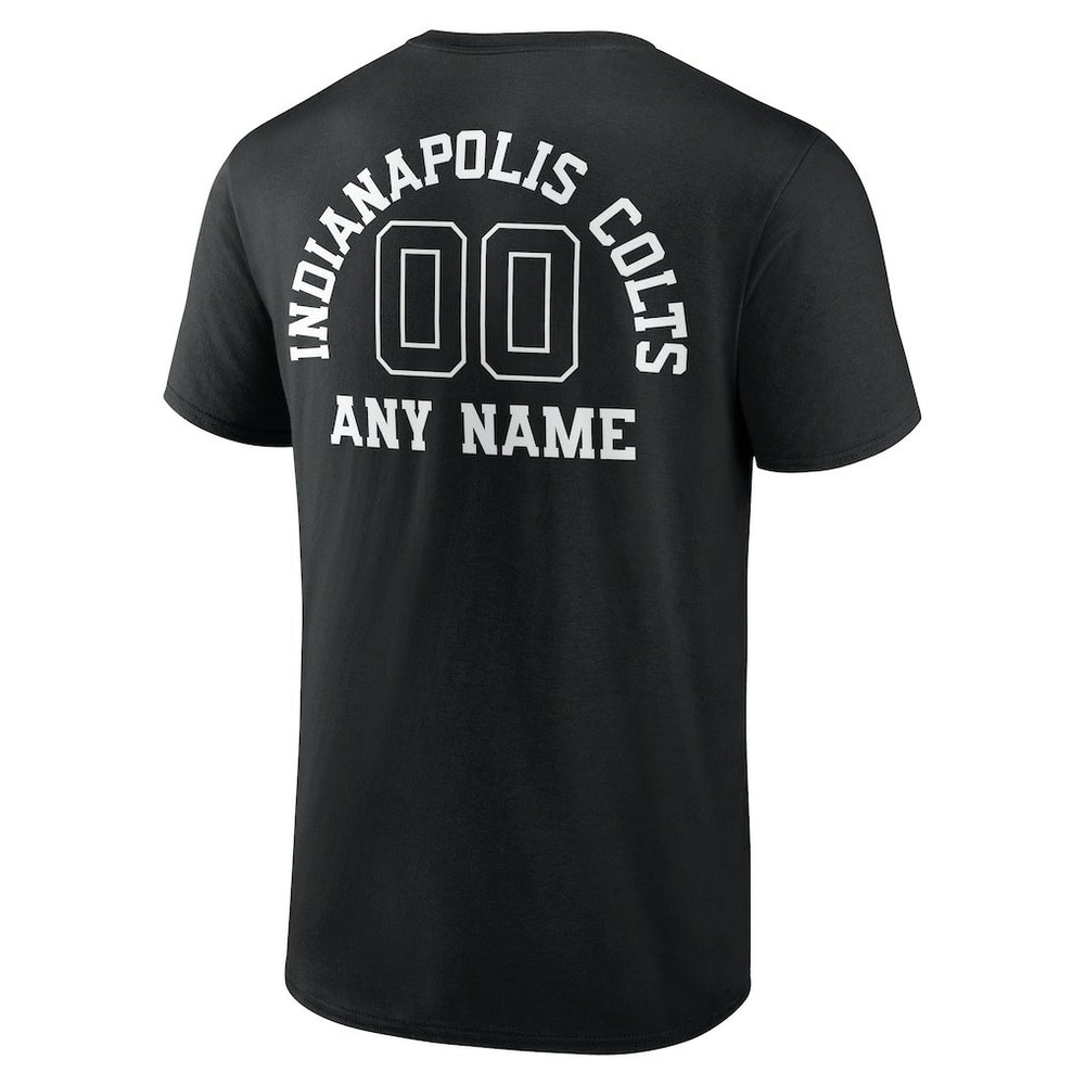 Indianapolis Colts Personalized Name & Number Monochrome T-Shirt Black
