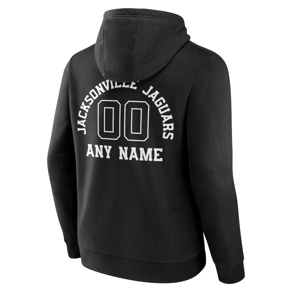 Jacksonville Jaguars Personalized Name & Number Pullover Hoodie Black