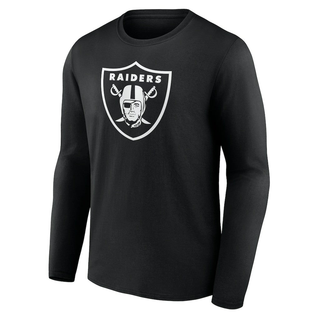 Las Vegas Raiders Personalized Name & Number Monochrome Long Sleeve T-Shirt Black