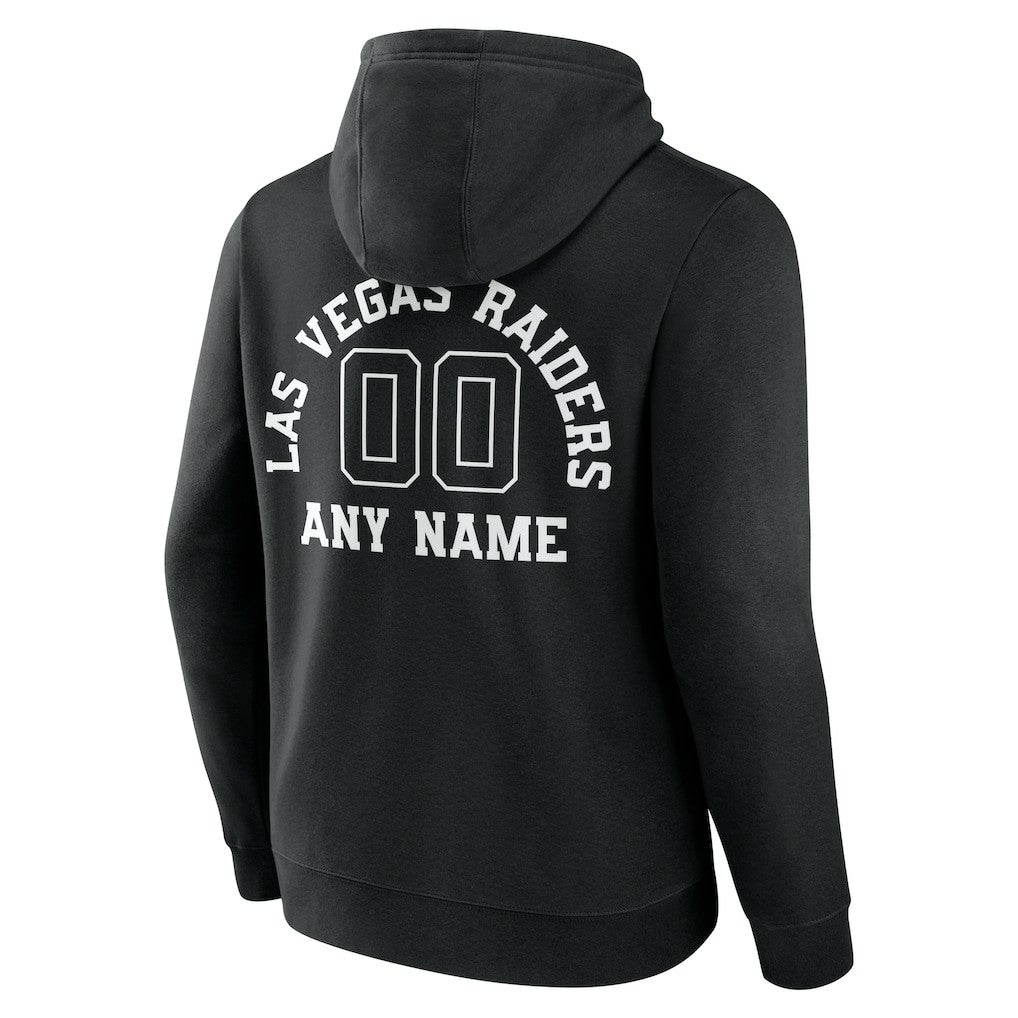 Las Vegas Raiders Personalized Name & Number Pullover Hoodie Black