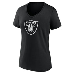 Las Vegas Raiders Women's Personalized Name & Number Monochrome V-Neck T-Shirt Black