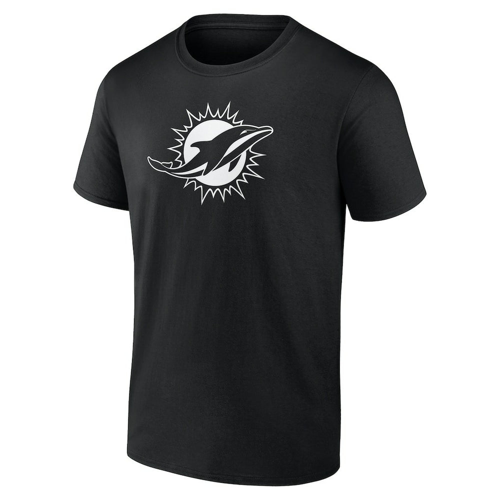 Miami Dolphins Personalized Name & Number Monochrome T-Shirt Black