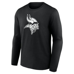 Minnesota Vikings Personalized Name & Number Monochrome Long Sleeve T-Shirt Black