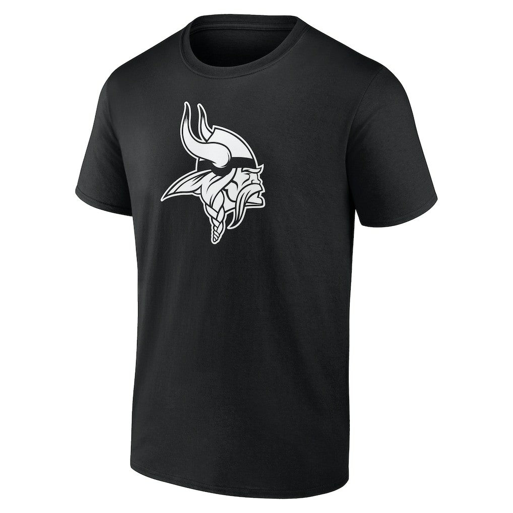 Minnesota Vikings Personalized Name & Number Monochrome T-Shirt Black