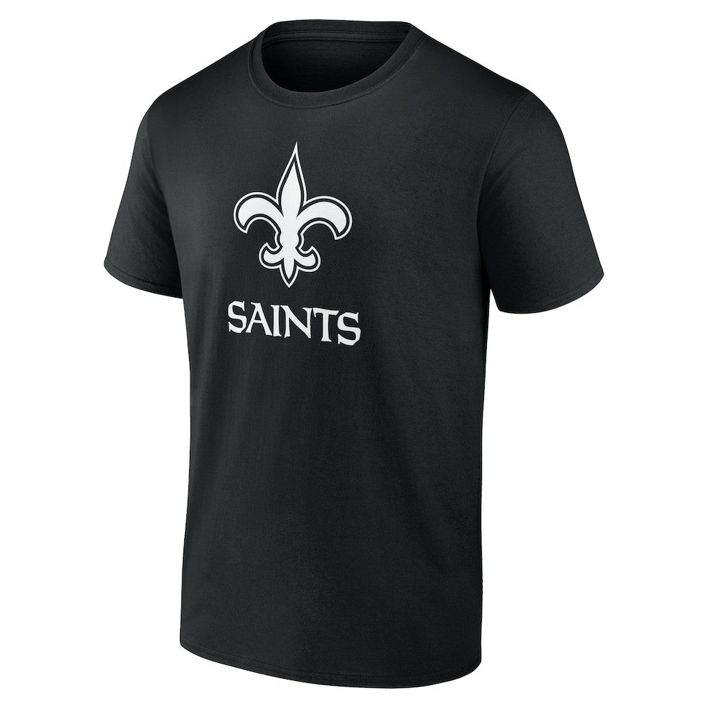 New Orleans Saints Personalized Name & Number Monochrome T-Shirt Black