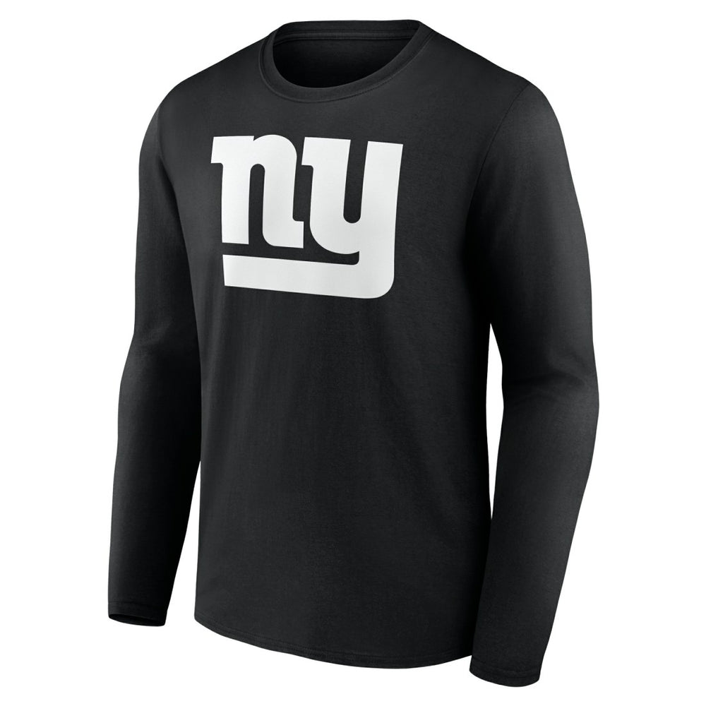 New York Giants Personalized Name & Number Monochrome Long Sleeve T-Shirt Black