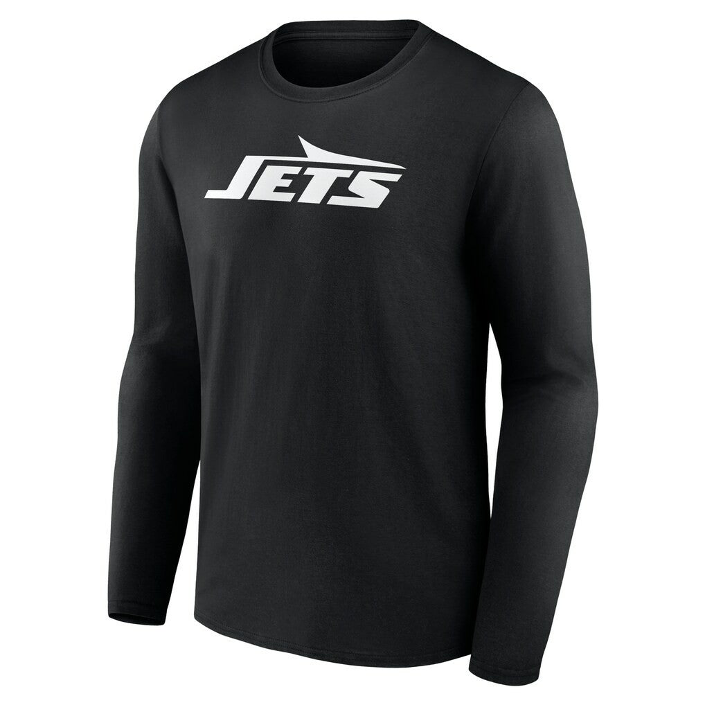 New York Jets Personalized Name & Number Monochrome Long Sleeve T-Shirt Black
