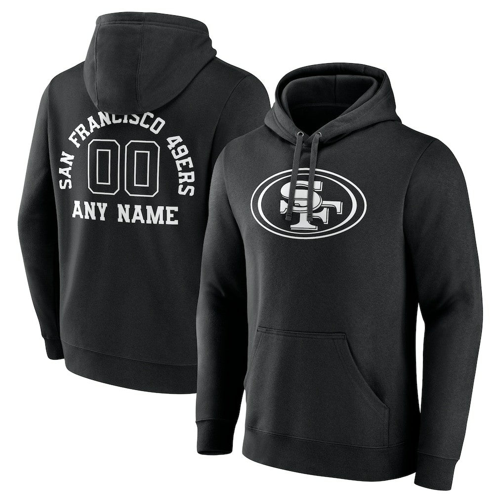 San Francisco 49ers Personalized Name & Number Pullover Hoodie Black