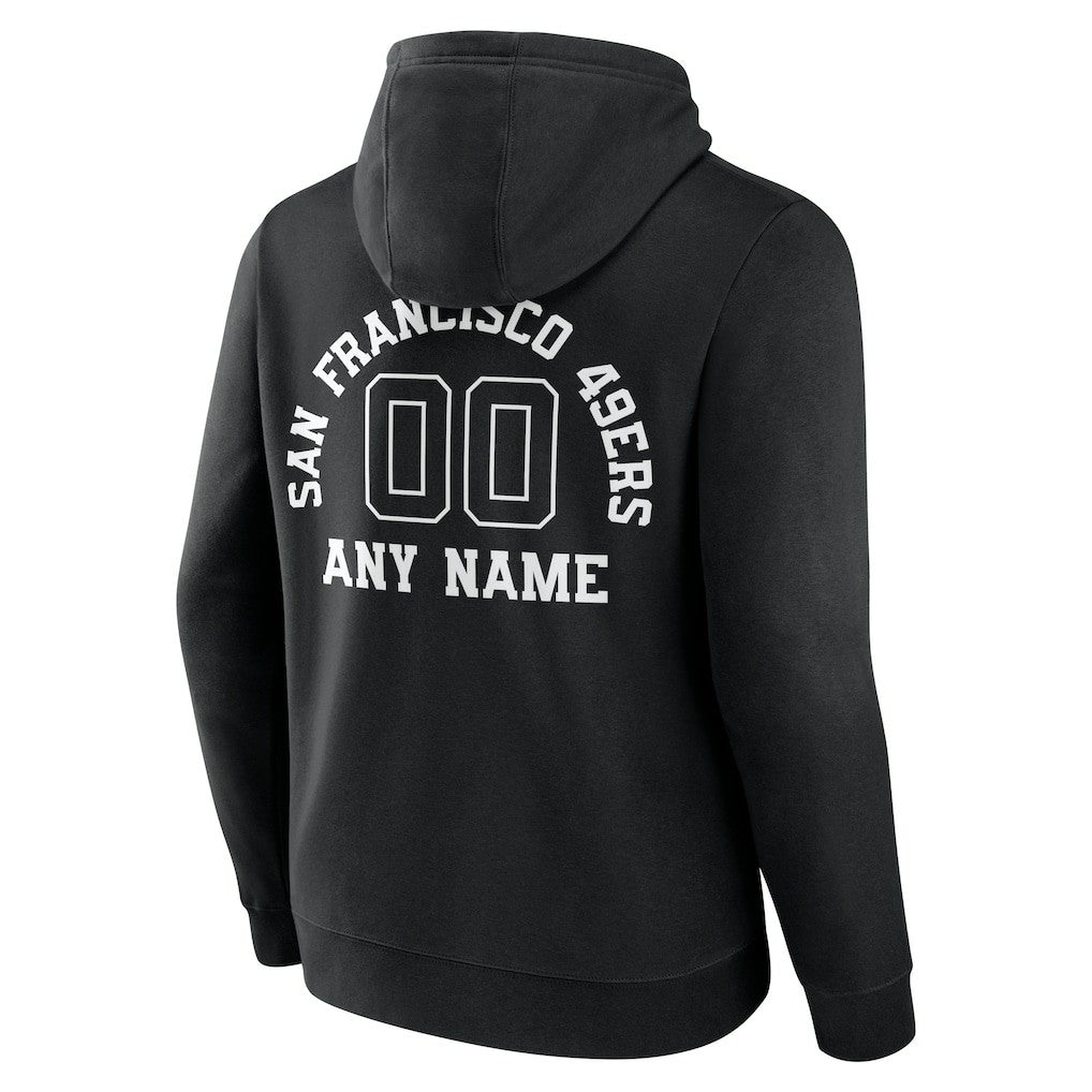 San Francisco 49ers Personalized Name & Number Pullover Hoodie Black